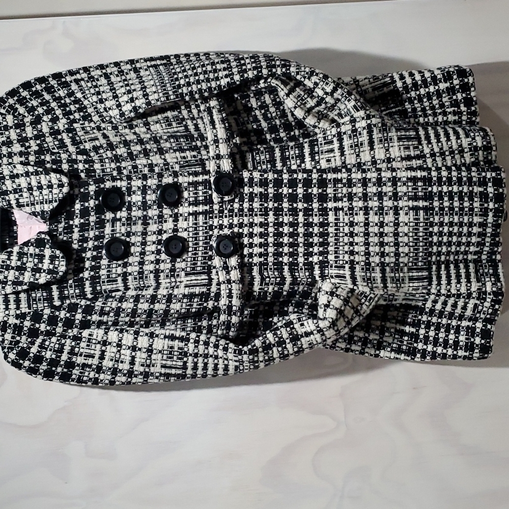 Classic Houndstooth Coat – Marvin Richards, Size Small, Black & White, Stylish - Picture 2 of 9